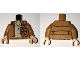 Part No: 973pb2348c01  Name: Torso SW Jacket with Pockets, Zipper and Gadgets, White Undershirt Pattern / Medium Nougat Arms / Light Nougat Hands