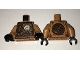 Part No: 973pb2486c01  Name: Torso Gold and Copper Clockwork Robot Front and Back Pattern / Medium Nougat Arms / Black Hands