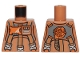Part No: 973pb3715  Name: Torso SW Jumpsuit with 3 Gray and Orange Belts and Front Panel Pattern