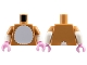Part No: 973pb5913c01  Name: Torso White Furry Chest and Tail on Back Pattern / White Arms with Molded Medium Nougat Short Sleeves Pattern / Bright Pink Hands