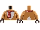 Part No: 973pb6313c01 Name: Torso with White Fur and Red Scarf with Dots and Zigzag Lines, Tail on Back Pattern / Medium Nougat Arms / Dark Brown Hands Part No: 973pb6313c01 Name: Torso with White Fur and Red Scarf with Dots and Zigzag Lines, Tail on Back Pattern / Medium Nougat Arms / Dark Brown Hands