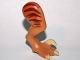 Part No: 98072pb01  Name: Dinosaur Leg Large (Rear) Raptor Right with Pin with Tan Claws and Dark Brown Stripes over Dark Orange Pattern