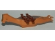 Part No: 98085c01  Name: Dinosaur Body Pteranodon, 4 Studs, 6 Clips with Fixed Reddish Brown Top