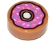 Part No: 98138pb021  Name: Tile, Round 1 x 1 with Doughnut with Dark Pink Frosting and Sprinkles Pattern