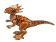 Part No: Styg01  Name: Dinosaur Stygimoloch with Dark Orange Back and Dark Brown Stripes