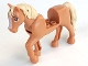 Part No: bb1279c01pb06  Name: Horse with 2 x 2 Cutout and Movable Neck with Molded Tan Tail and Mane and Printed White Blaze Pattern