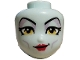 Part No: 111114  Name: Mini Doll, Head Friends with Black Thin Long Eyebrows, Double Eyelashes, Yellow Eyes, Lavender Eye Shadow and Cheek Lines, Magenta Lips, Lopsided Grin Pattern