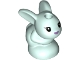 Part No: 18852pb03  Name: Bunny / Rabbit, Friends, Baby, Sitting with Black Eyes and Metallic Medium Lavender Nose Pattern