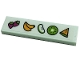 Lego part: Tile 1 x 4 with Strawberries, Bananas, Apple Slice and Kiwi Fruit Pattern (Sticker) - Set 41444