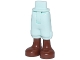 Part No: 36196c00pb004  Name: Mini Doll Hips and Trousers Cropped with Molded Reddish Brown Legs and Feet Pattern - Thin Hinge