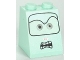 Part No: 3678bpb046  Name: Slope 65 2 x 2 x 2 with Bottom Tube with Light Gray Eyes and Angry Mouth with Teeth Pattern