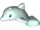 Part No: 49579pb01  Name: Dolphin Baby, Friends, Jumping with Black Eyes and Eyebrows Pattern