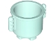 Part No: 5729  Name: Duplo Utensil Kettle with Closed Ridged Handles 2 x 2 x 1 1/2