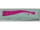Part No: 61678pb057R  Name: Slope, Curved 4 x 1 with '3063-JV' and Magenta Shooting Star Pattern Model Right Side (Sticker) - Set 3063
