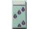 Part No: 87079pb1582  Name: Tile 2 x 4 with Blanket with Medium Lavender Leaves and White Bedsheet Pattern (Sticker) - Set 41679
