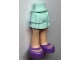 Part No: 92250c00pb21  Name: Mini Doll Hips and Skirt Layered, Light Nougat Legs and Medium Lavender Shoes with Open Fronts Pattern - Thick Hinge
