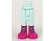 Lot ID: 391779669  Part No: 92253c00pb18  Name: Mini Doll Hips and Trousers with Back Pockets with Magenta Boots with Dark Blue Tongues and White Straps Pattern - Thick Hinge