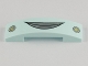 Part No: 93273pb003  Name: Slope, Curved 4 x 1 x 2/3 Double with Lips and Round Headlights Pattern (Flo)