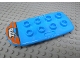 Part No: 24181pb01  Name: Duplo Utensil Blastboard / Hoverboard with White 'TTA' and Orange Rectangles Pattern