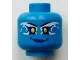 Part No: 3626pb1705  Name: Minifigure, Head Alien Female Yellow Eyes and White and Blue Airjitzu Electricity Pattern