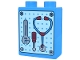 Part No: 4066pb892  Name: Duplo, Brick 1 x 2 x 2 with Light Aqua Pegboard, Silver Hex Bolts, Wrench and Screwdriver, Red Stethoscope Pattern