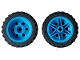 Lot ID: 379032943  Part No: 56904c01  Name: Wheel 30mm D. x 14mm with Black Tire 43.2 x 14 Offset Tread (56904 / 56898)