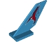 Lot ID: 388494569  Part No: 6239pb109  Name: Tail Shuttle with Red and Blue Bird Pattern on Both Sides