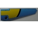 Part No: 64393pb040  Name: Technic, Panel Fairing # 6 Long Smooth, Side B with Black Curved Line on Dark Azure and Yellow Background Pattern (Sticker) - Set 42074