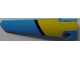 Part No: 64681pb040  Name: Technic, Panel Fairing # 5 Long Smooth, Side A with Black Curved Line on Dark Azure and Yellow Background Pattern (Sticker) - Set 42074