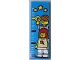 Part No: 69729pb043  Name: Tile 2 x 6 with Height Chart, 2 Minifigures and 3 Yellow Stars Pattern (Sticker) - Set 10303