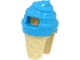 Part No: 80678pb01  Name: Minifigure, Headgear Head Cover, Costume Ice Cream with Molded Tan Cone Pattern