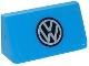 Lot ID: 342298231  Part No: 85984pb157  Name: Slope 30 1 x 2 x 2/3 with VW Logo Pattern (Sticker) - Set 40252