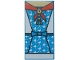 Part No: 87079pb1641  Name: Tile 2 x 4 with Dress with White Panels and Flowers, Bow Belt, Red Boy Scouts Bandana with Black Fleur-de-lis, Gold Necklace, Tan Neck Pattern (BrickHeadz Holly Wheeler Torso)