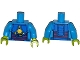 Part No: 973pb1851c01  Name: Torso Space Armor with 5 Yellow Lights Pattern / Dark Azure Arms / Lime Hands