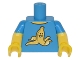 Lot ID: 358030498  Part No: 973pb2222c01  Name: Torso T-Shirt with Yellow Grinning Banana Peel Pattern / Yellow Arms with Molded Dark Azure Short Sleeves Pattern / Yellow Hands