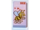 Part No: 3069pb0374  Name: Tile 1 x 2 with Bee with Hearts and 'LET'S BEE FRIENDS' Pattern