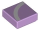 Part No: 3070pb161  Name: Tile 1 x 1 with White Quarter Arc with Lavender Outline Pattern