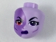 Part No: 33815  Name: Mini Doll, Head Friends with Medium Lavender Right Half, Red Right Eye, Dark Purple Left Eye and Lips Pattern (Eclipso)