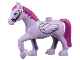 Part No: 3426pb03  Name: Duplo Horse with Wings, Magenta Mane and Tail Pattern