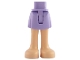 Part No: 35216ac00pb029  Name: Mini Doll Hips and Skirt with Molded Light Nougat Legs Pattern - Thin Hinge