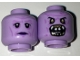 Lot ID: 362480657  Part No: 3626cpb1652  Name: Minifigure, Head Dual Sided Alien with Black Eyes, Purple Lips Neutral / Monster Open Mouth with Teeth, Fangs Pattern - Hollow Stud