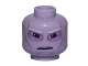 Part No: 3626pb0840  Name: Minifigure, Head Alien with SW Umbaran Soldier, Large Purple Eyes and White Eyebrows Pattern