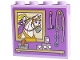 Part No: 49311pb023  Name: Brick 1 x 4 x 3 with Picture with White Horse and Rapunzel, Leash, and Brush on Shelf Pattern (Sticker) - Set 43195