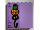 Part No: 59349pb246  Name: Panel 1 x 6 x 5 with Brick Wall, Orange 'DARK MARK' on Black Monster Pattern (Sticker) - Set 75978