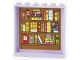 Part No: 59349pb401  Name: Panel 1 x 6 x 5 with Medium Nougat Bookcase, Stacks and Rows of Books and Board Games Pattern (Sticker) - Set 41704