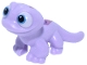 Part No: 84307pb01  Name: Salamander / Gecko, Friends Style with Medium Azure Eyes and Metallic Pink Diamonds Pattern (Disney Bruni the Fire Spirit)