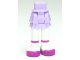 Lot ID: 159098646  Part No: 92250c00pb06  Name: Mini Doll Hips and Skirt Layered, White Legs and Magenta Shoes with Ankle Straps Pattern - Thick Hinge