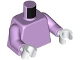 Part No: 973c099  Name: Torso Plain / Lavender Arms / White Hands