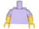 Part No: 973c65  Name: Torso Plain / Yellow Arms with Molded Lavender Short Sleeves Pattern / Yellow Hands