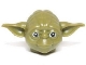 Part No: 13195pb01  Name: Minifigure, Head, Modified SW Yoda Curved Ears with Black Eyes and White Pupils Pattern